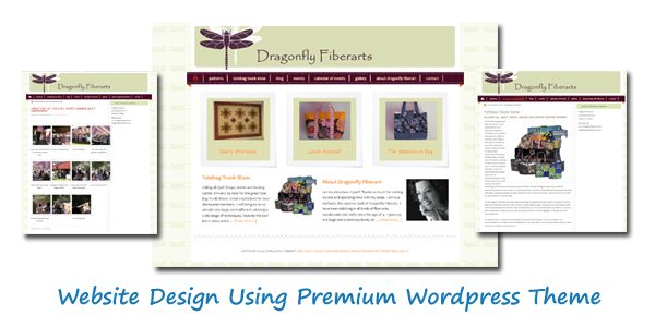 Dragonfly Fiberarts website design premium wordpress theme
