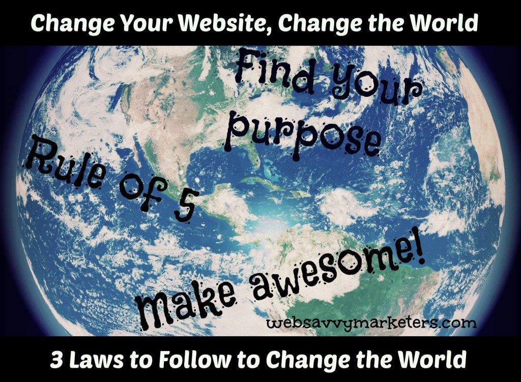 3 laws to change the world